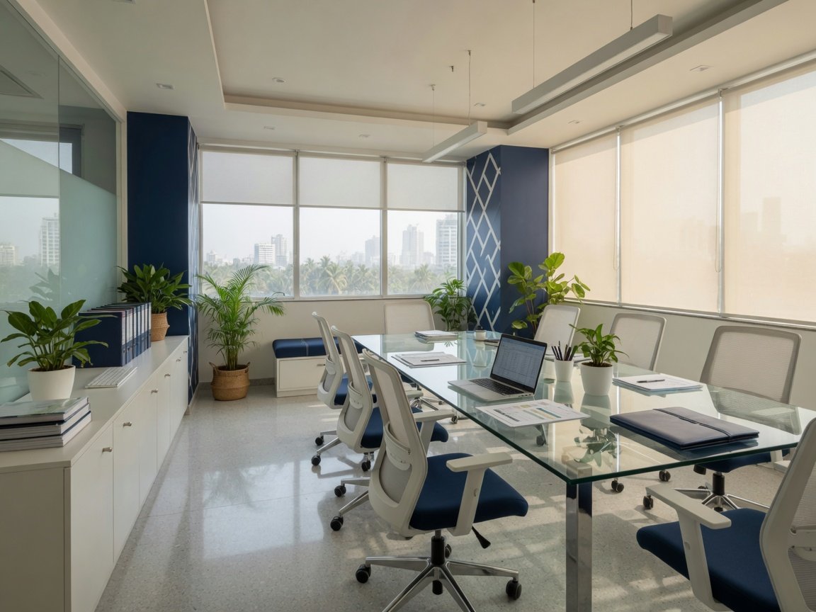 Modern Indian consultancy office interior